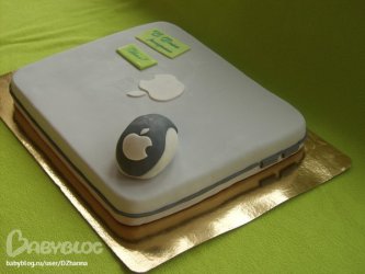 Торт ноутбук macbook от apple, торт для мужчины, торты из мастики для мужчин